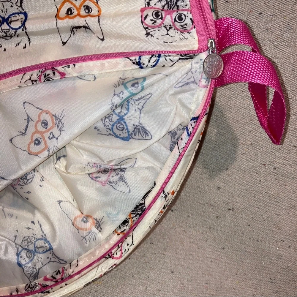 Cat Kitty Print Pop Up Clothes Laundry Hamper Collapsible Handles Novelty New